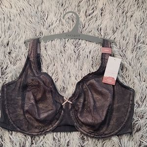 Cacique Unlined Full Coverage Bra, sz 40DDD
